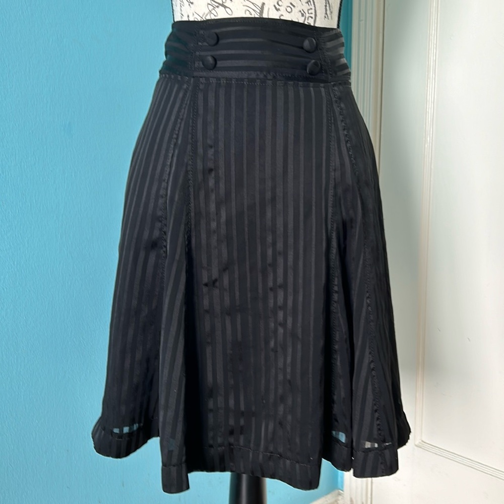 H&M Black Striped Skirt